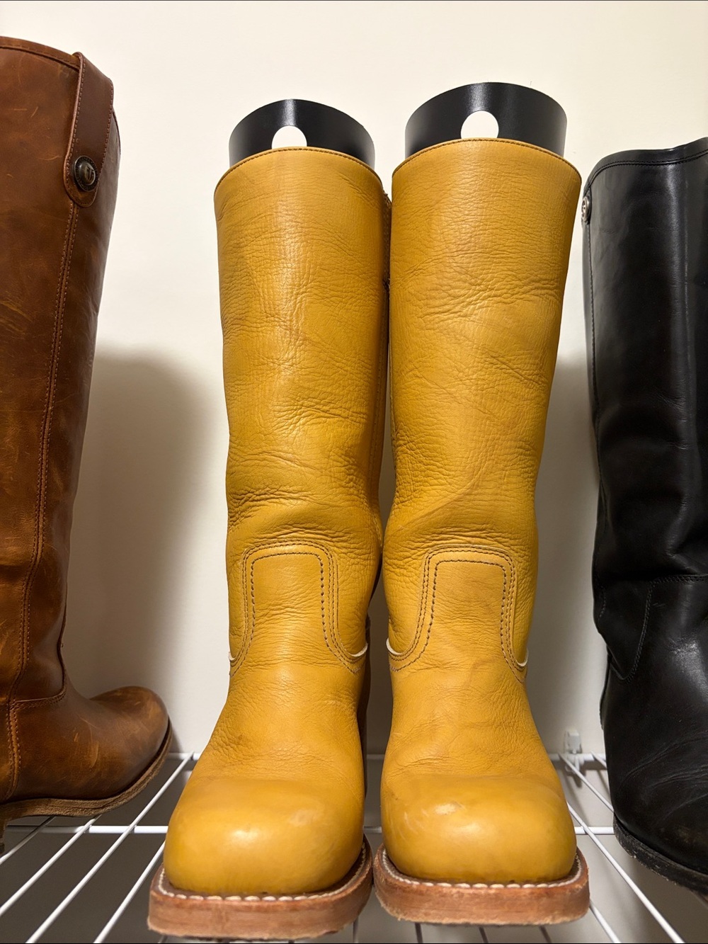 Women's Tall Leather Riding Boots Banana - Frye - Picture 5 of 7